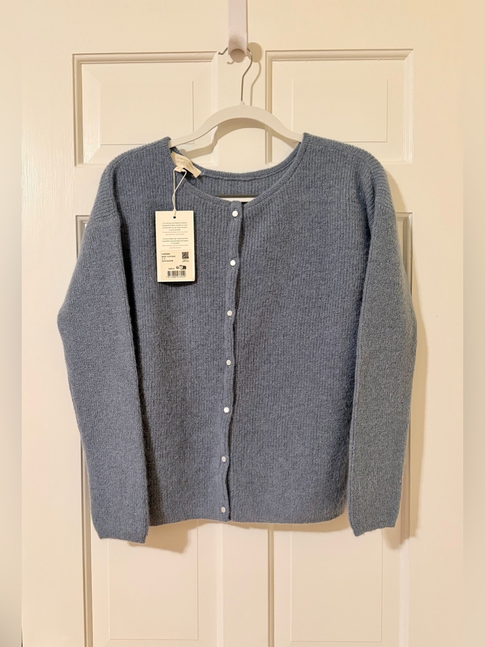 Sezane Gaspard Cardigan Vintage Blue - Size S